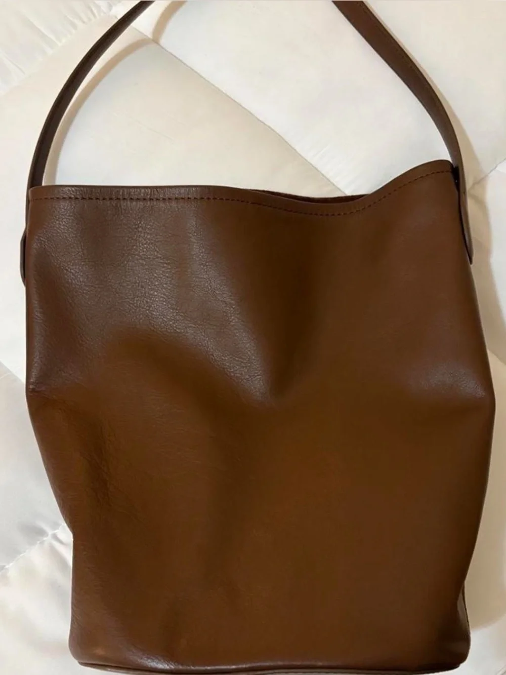 J. Crew Brown Suede Bucket Shoulder Bag